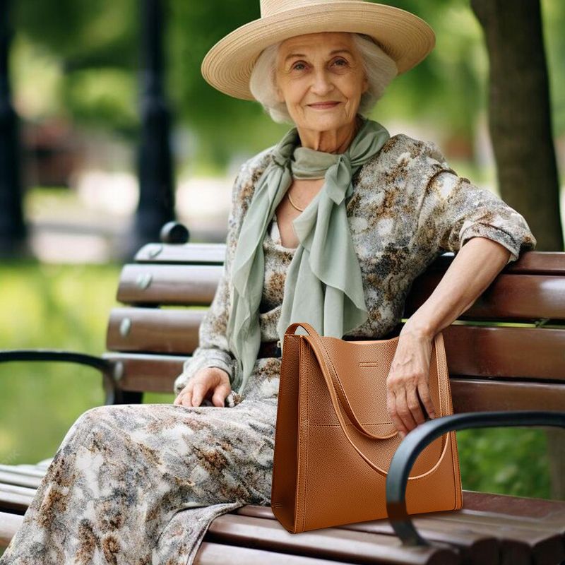 Allison | Elegante monochrome Lederhandtasche