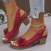 Giona | Schicke florale Keilsandalen
