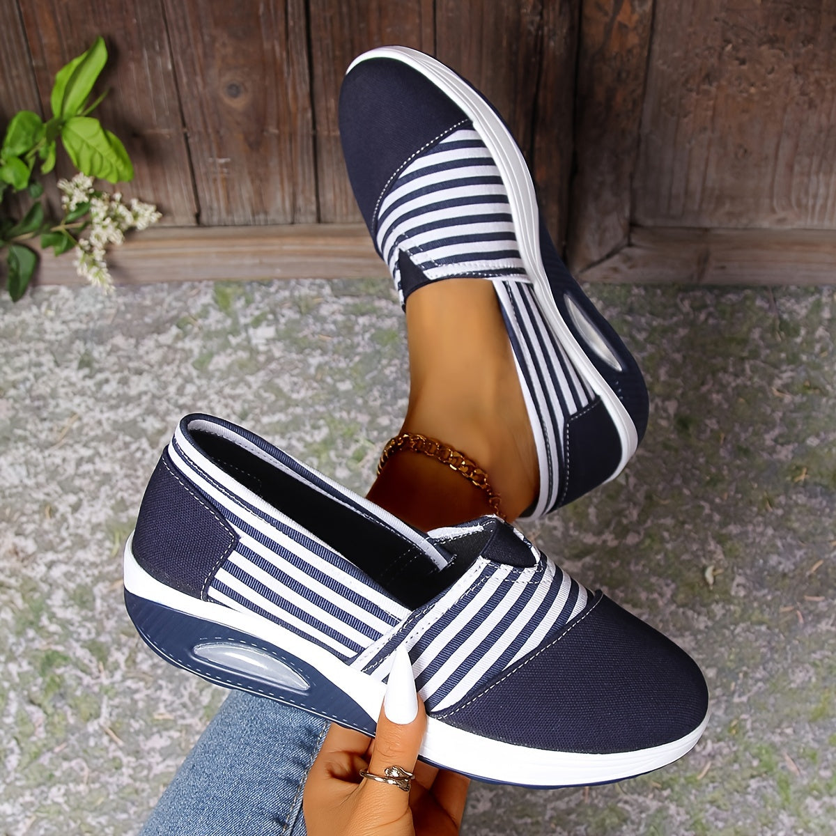 Kasty | Gestreifte orthopädische Schuhe