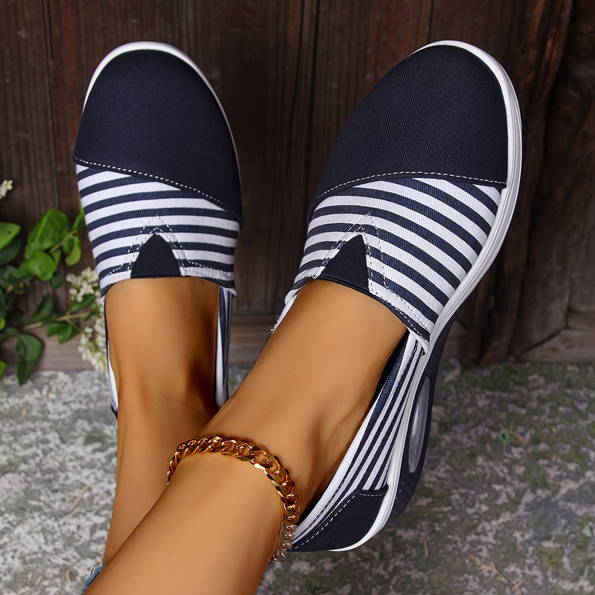 Kasty | Gestreifte orthopädische Schuhe