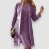 Ellaine | Zeitloses Outfit-Set mit Strickjacke & Kleid