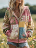 Florina | Kapuzenjacke mit Blumen- und Karomuster