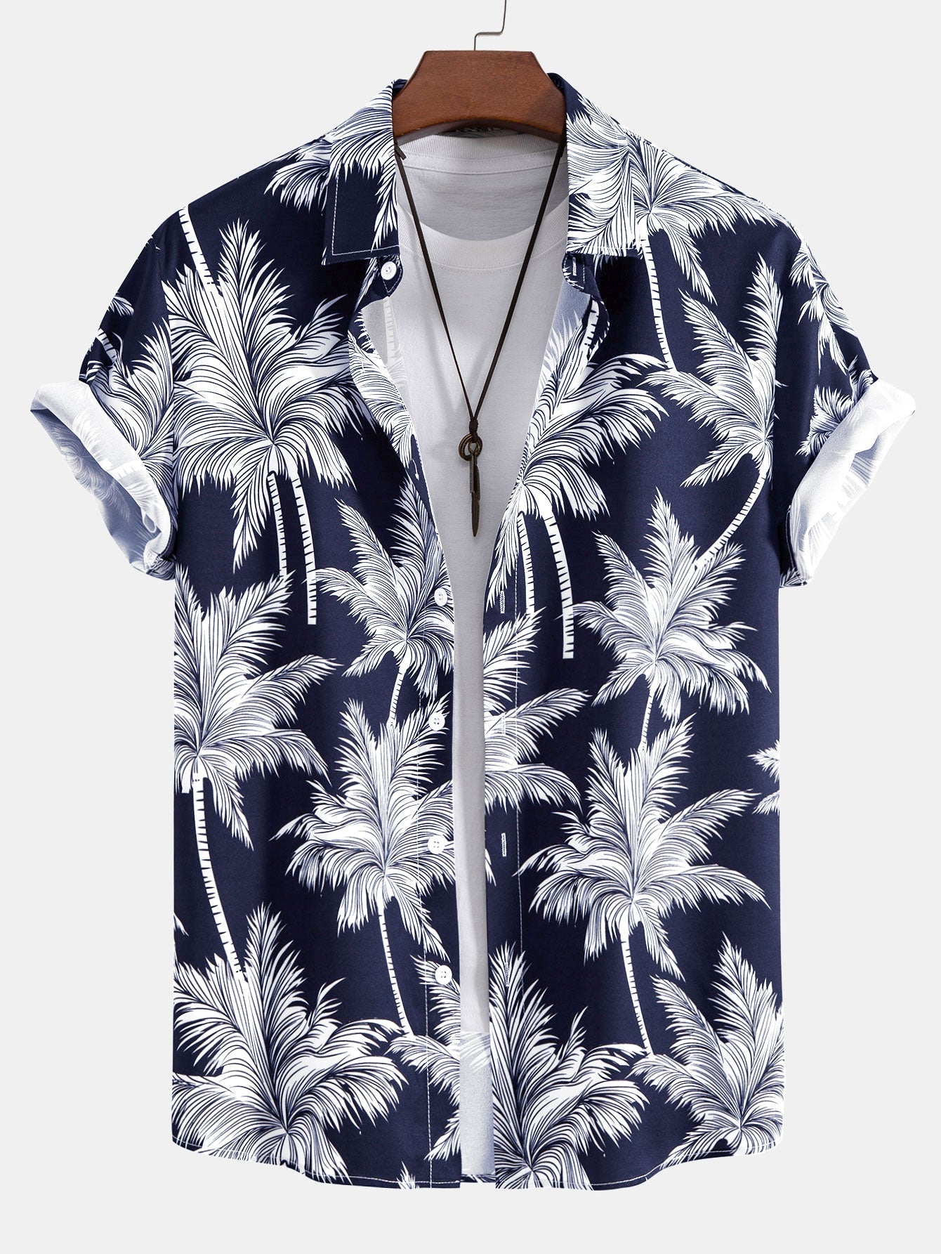 Bradly | Hemd mit Palmenprint und stylische Badeshorts