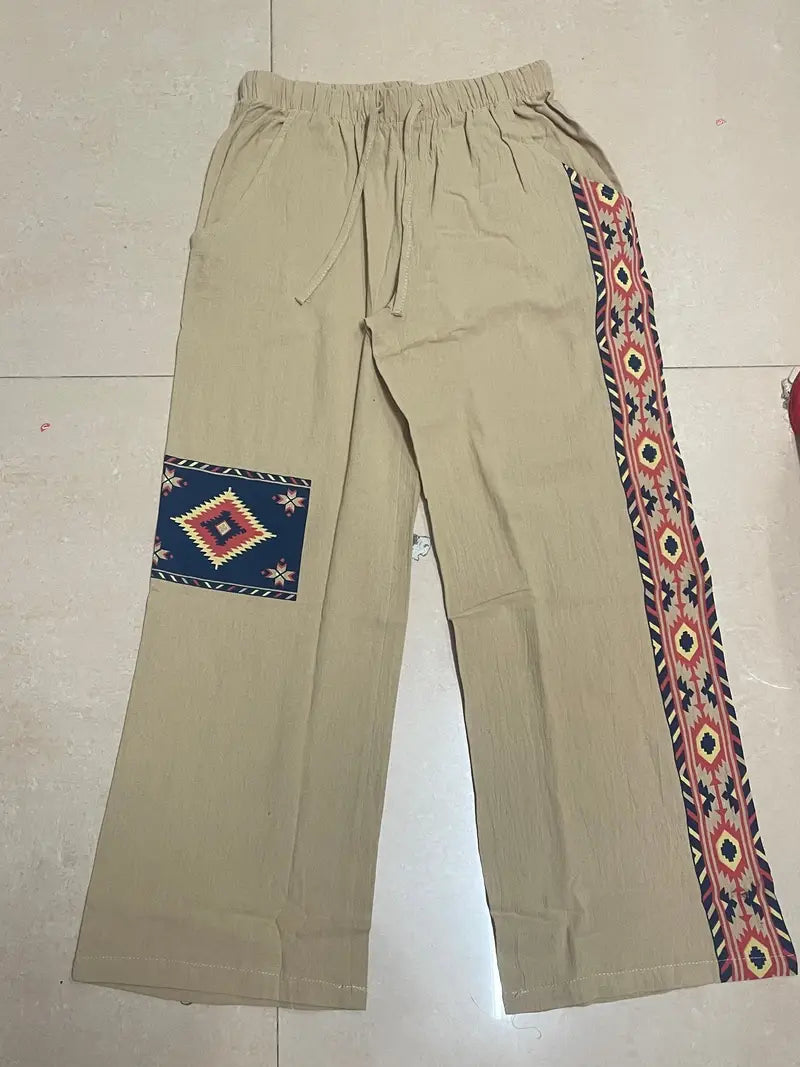 Henrich | trendige Komfort-Hose im ethnischen Design für Herren