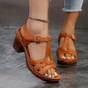 Lotus | Damen Sandalen mit Blockabsatz und Cut-Outs