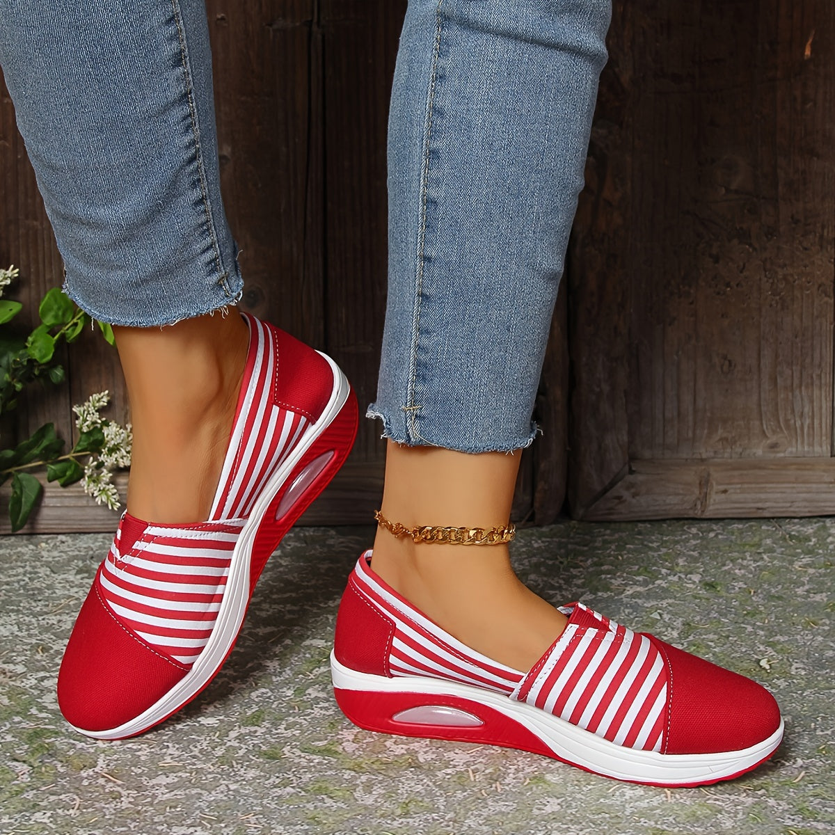 Kasty | Gestreifte orthopädische Schuhe