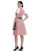 Damen Olivgrünes Dirndl Kleid Oktoberfest