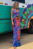 Talie | Tie-Dye Maxikleid mit Rückenschnürung