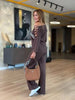 Celena | Gestreiftes Set mit Cut-Out-Schulter