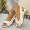Giona | Schicke florale Keilsandalen
