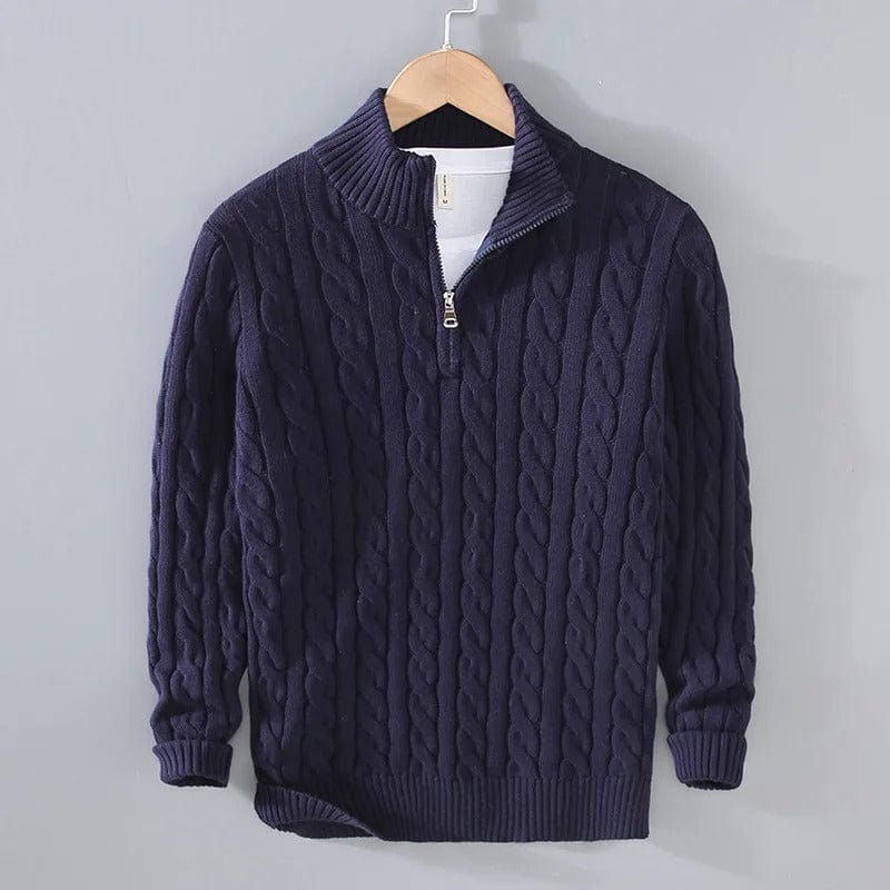 Danny™ | Nordic Zip-Pullover - Dunkelblau / M
