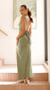 Mikai | Rückenfreies Krawattenkleid mit Schlitz