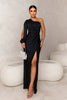 Avalon | Satin Maxikleid mit Schlitz