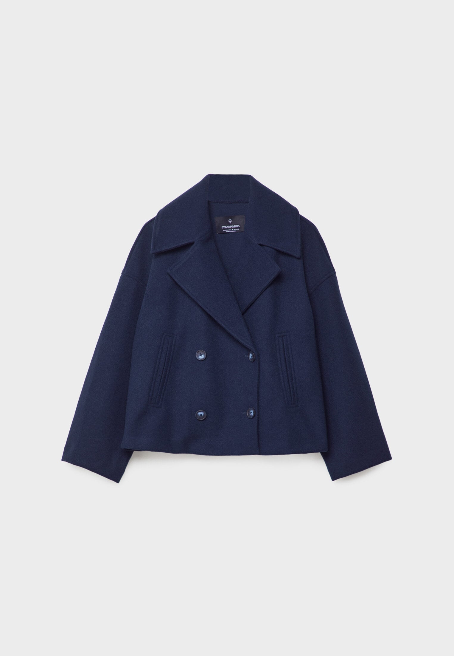 Vespera™ – Kurzgeschnittener Wollmantel für Damen - Marineblau / XS