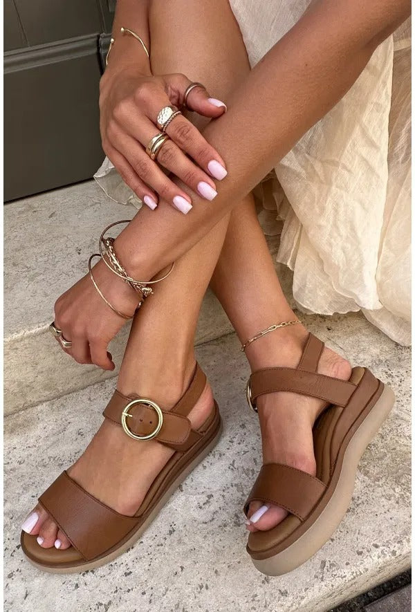 Ayah | bequeme Sandalen im Valencia-Stil mit goldenen Akzenten