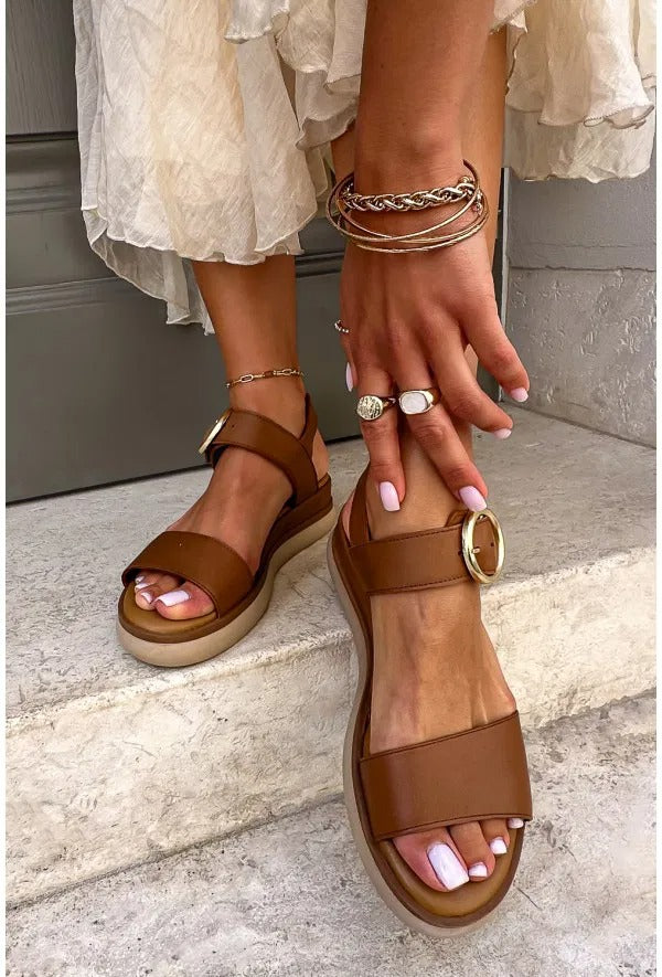 Ayah | bequeme Sandalen im Valencia-Stil mit goldenen Akzenten