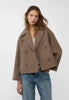Vespera™ – Kurzgeschnittener Wollmantel für Damen - Beige / XS