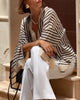 Soraya | trendiges Damenhemd, Streifen im Kontrastdesign.