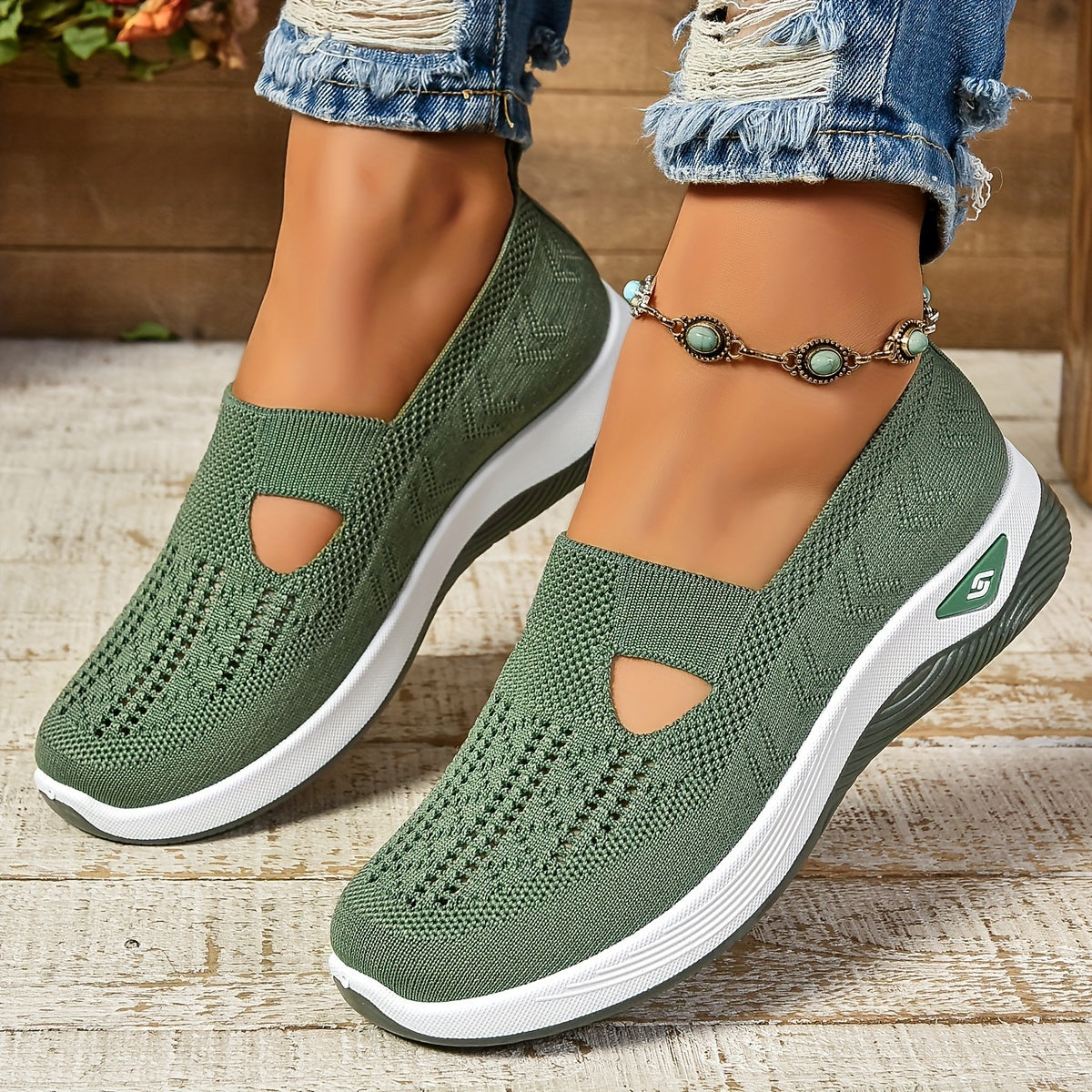 OrthoFit™ | Orthopädischer Slip-On für Damen - Grün / 36