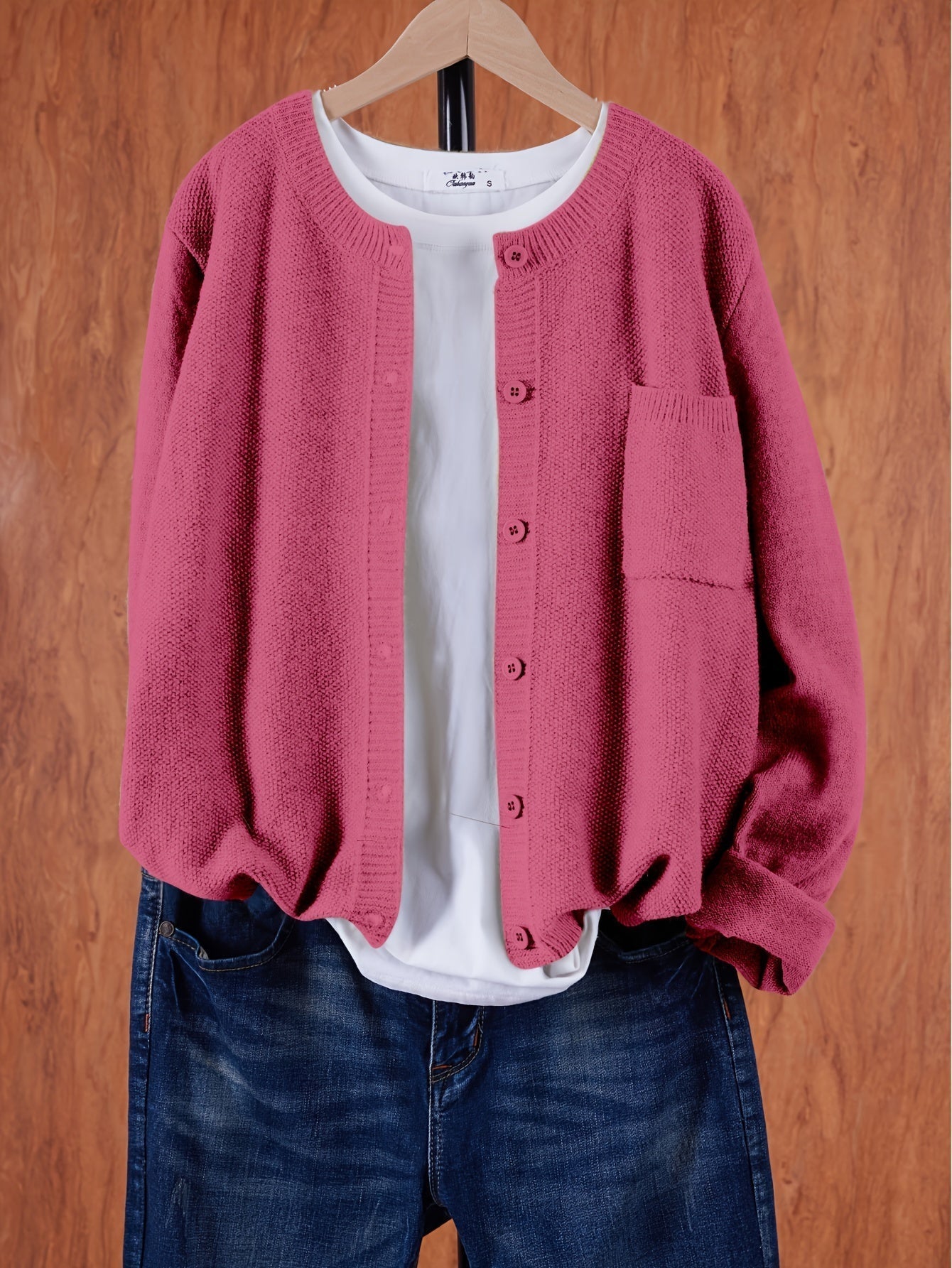 Gabbi™ - Strickjacke lässig da donna - Vest - Rosa / S
