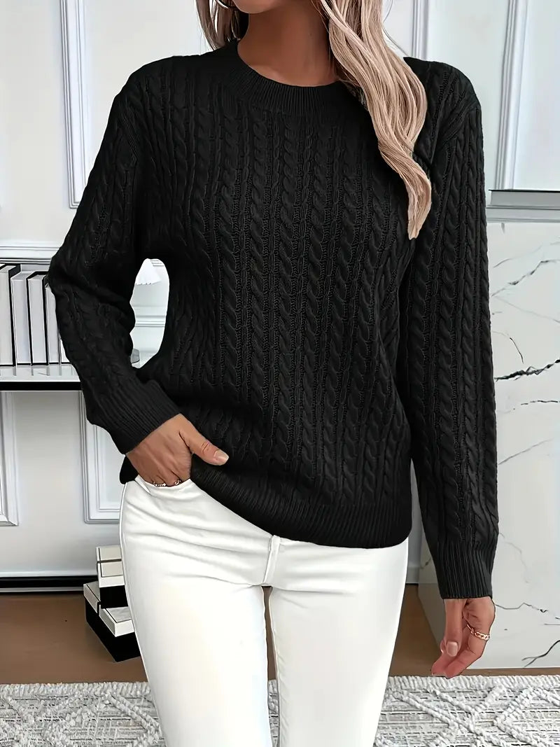 Glenda | Zopfmuster-Strickpullover