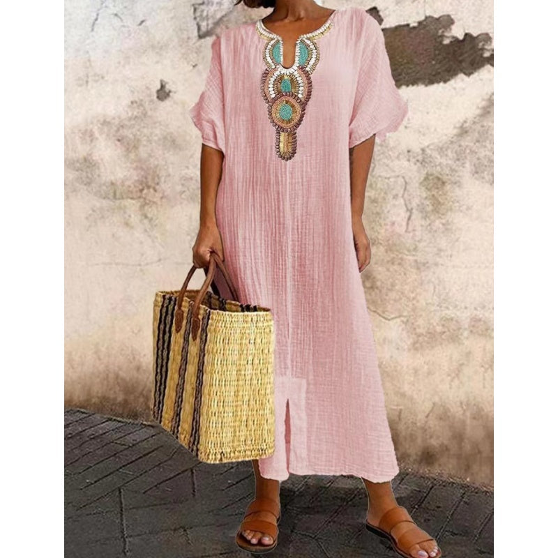 Nell | Tunika-Kleid mit Ethno-Print