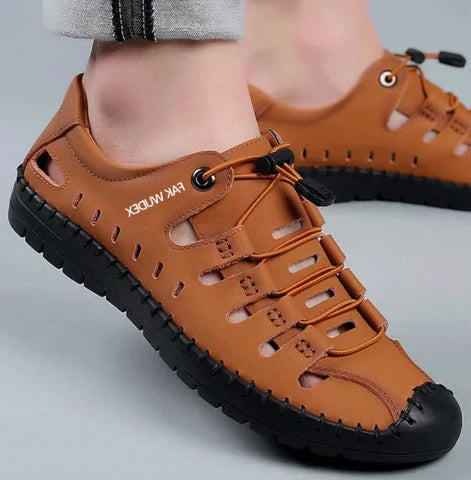 Will | Outdoor Aviator Sandalen aus Leder mit gewickelter Zehe
