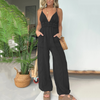 Alana | Stilvoller Denim-Overall mit tiefem V-Ausschnitt für Damen