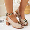 Brina | Sandalen mit klobigem Absatz und Schnalle