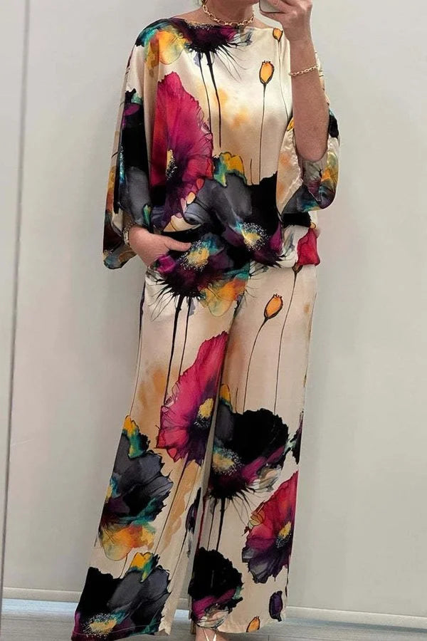 Hilda | Stylisches zweiteiliges Set für Damen mit Blumenmuster