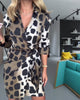 Pavina | Damen-Casualkleid mit Leopardenmuster