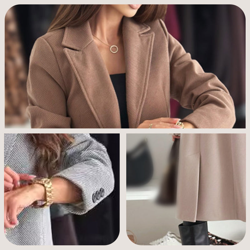 Ivy™ | Eleganter maßgeschneiderter langer Mantel für Damen