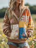 Florina | Kapuzenjacke mit Blumen- und Karomuster