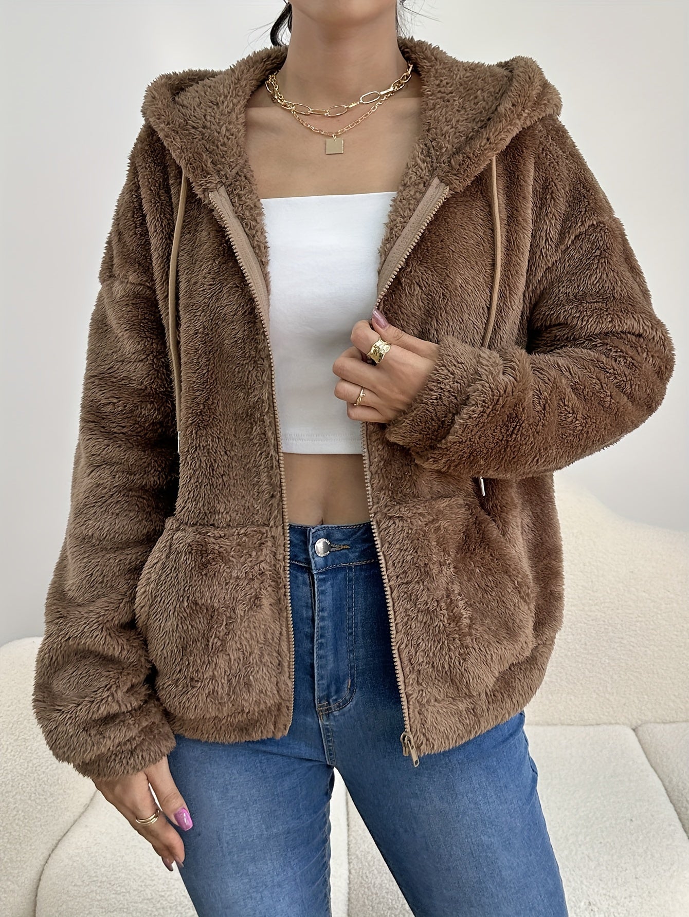 Teddy-Jacke | stilvoll und warm - S