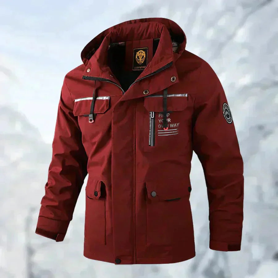 Zahar™ | Bequeme wind- und wasserdichte Outdoor-Jacke - Rot / XS