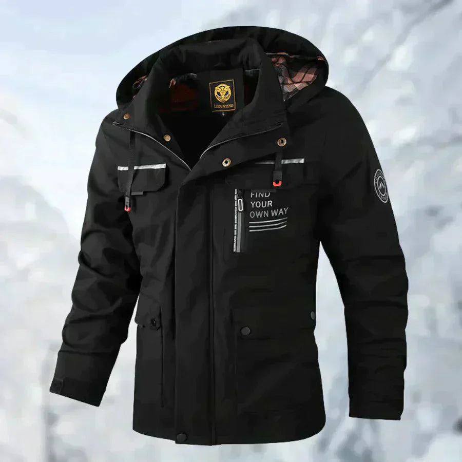 Zahar™ | Bequeme wind- und wasserdichte Outdoor-Jacke - Schwarz / XS