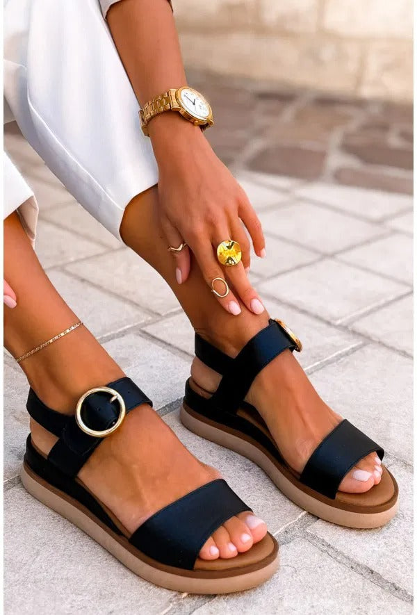 Ayah | bequeme Sandalen im Valencia-Stil mit goldenen Akzenten