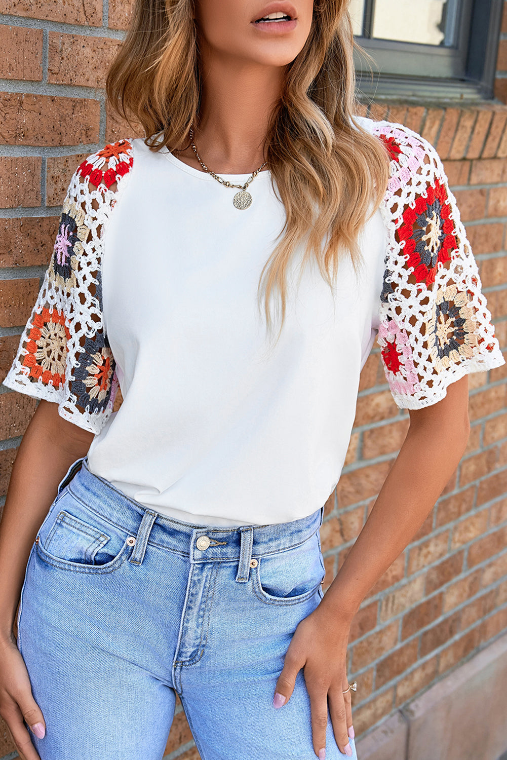 Meribeth | Häkel-Top mit Blumenmuster