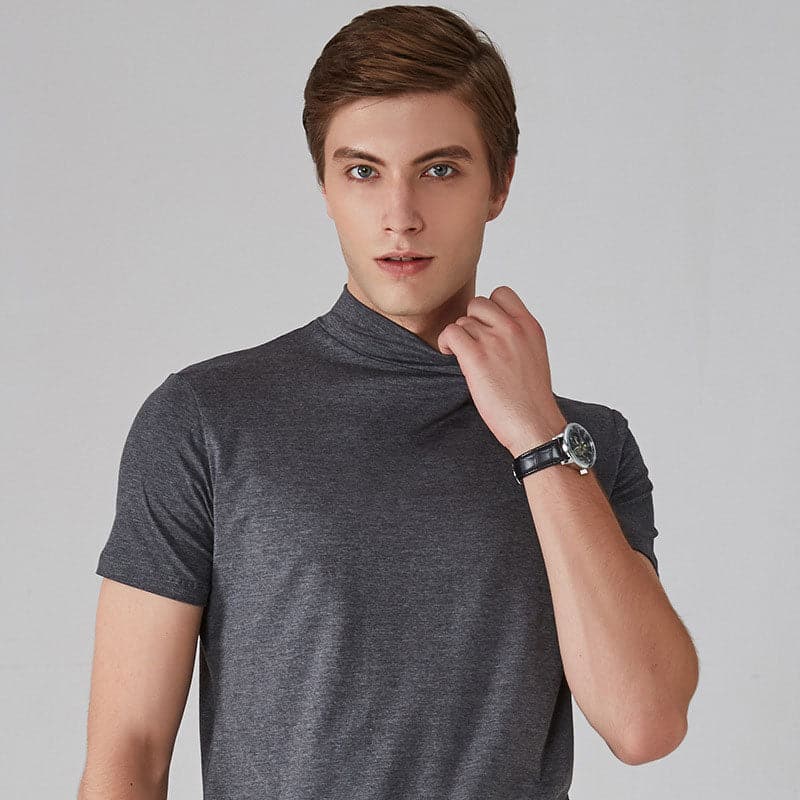 Conor | Figurbetontes High-Neck T-Shirt