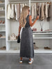 Isbel | Ärmelloses Kleid mit Bindegürtel aus Denim