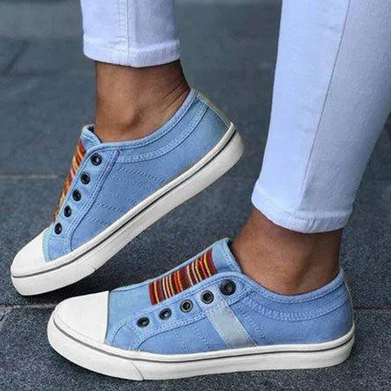 Arma | Orthopädische Pantoletten, Vintage Denim Schuhe