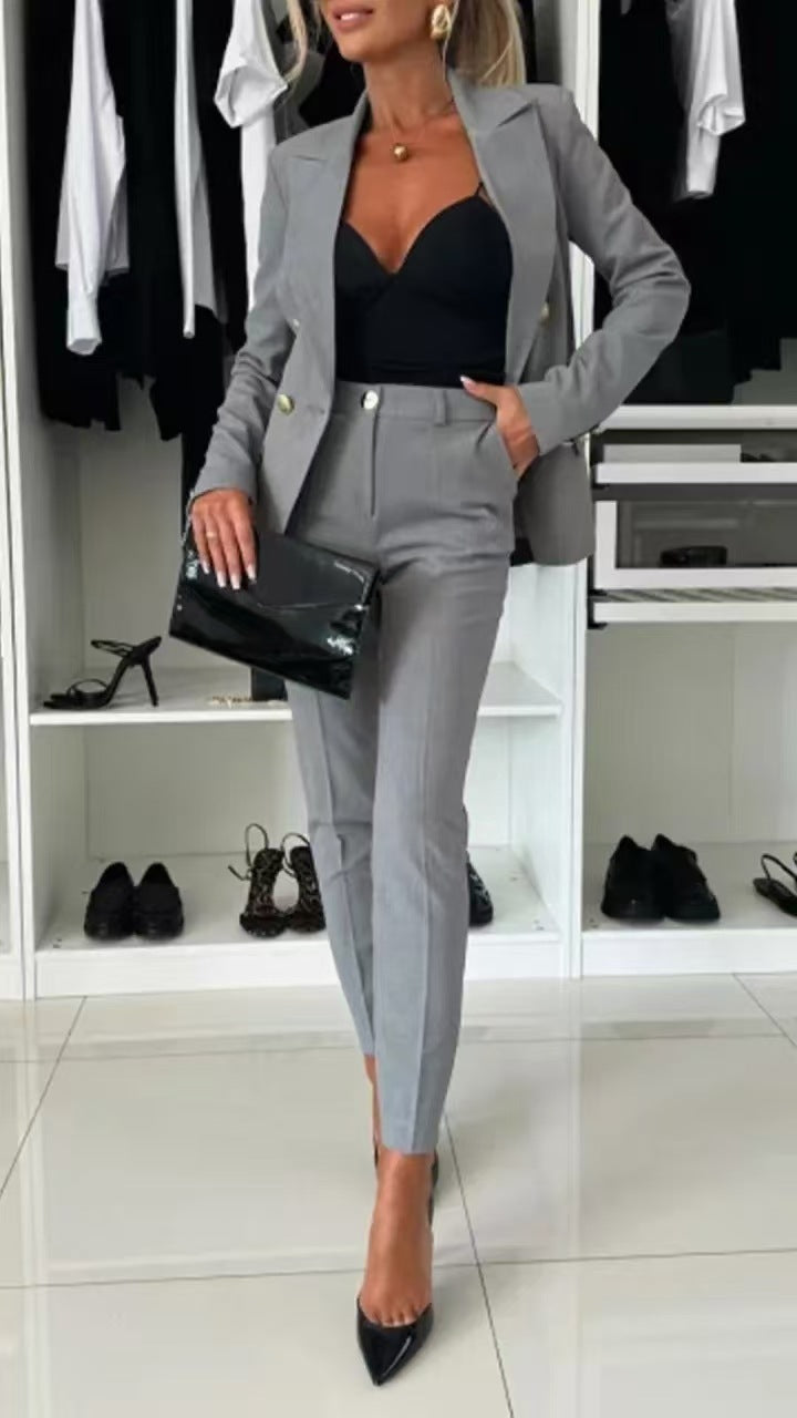 Amiyah | Damen-Slim-Anzug, klassisch & elegant