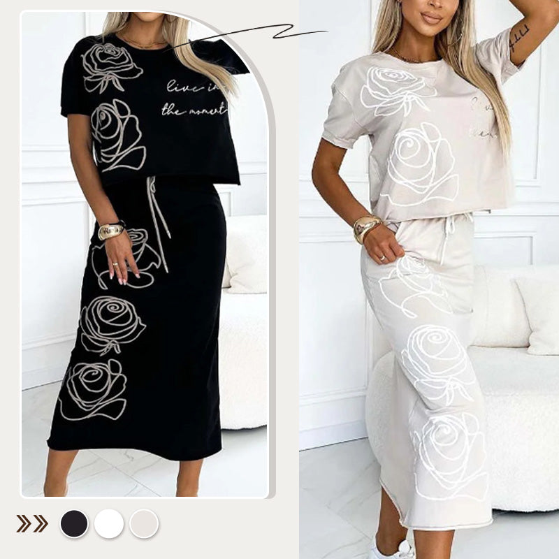 Kimberly | bequemes T-Shirt mit Blumenprint für den Alltag