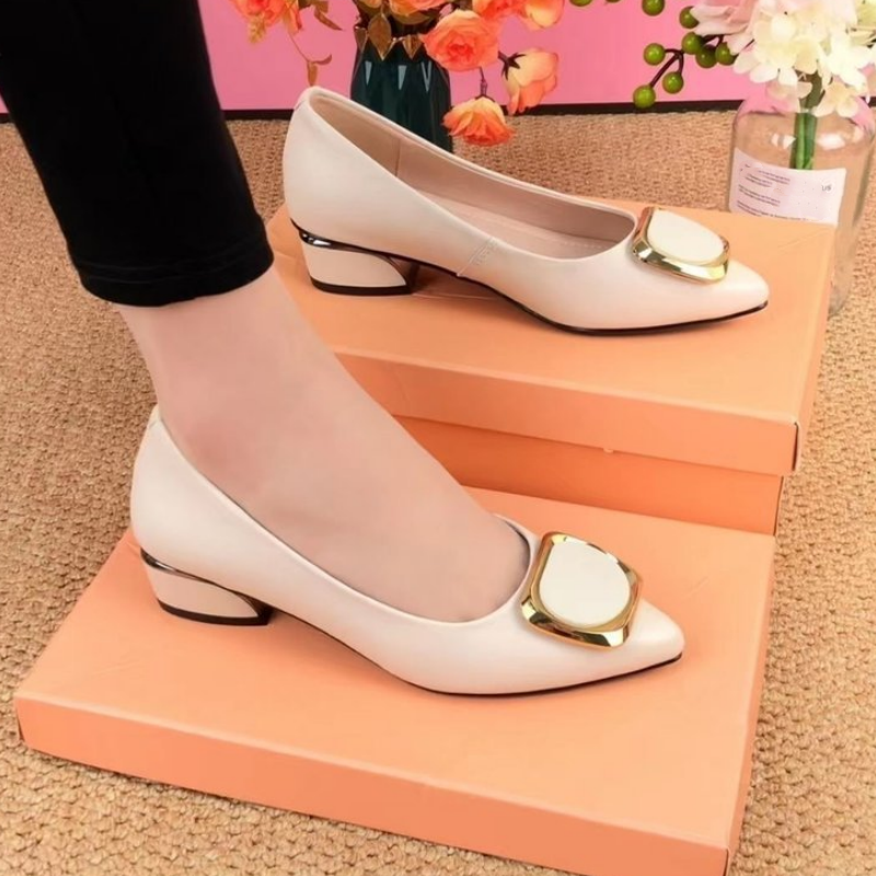 Kleo | Damen-Halbschuhe mit flacher spitzer Zehe