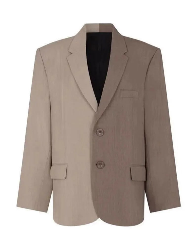 Lhavina | Zweifarbiger Oversized-Blazer Mit Weit Geschnittener Hose