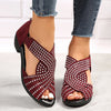 Samarah | Stilvolle Kreuzsohlen-Sandalen mit Strassdetails