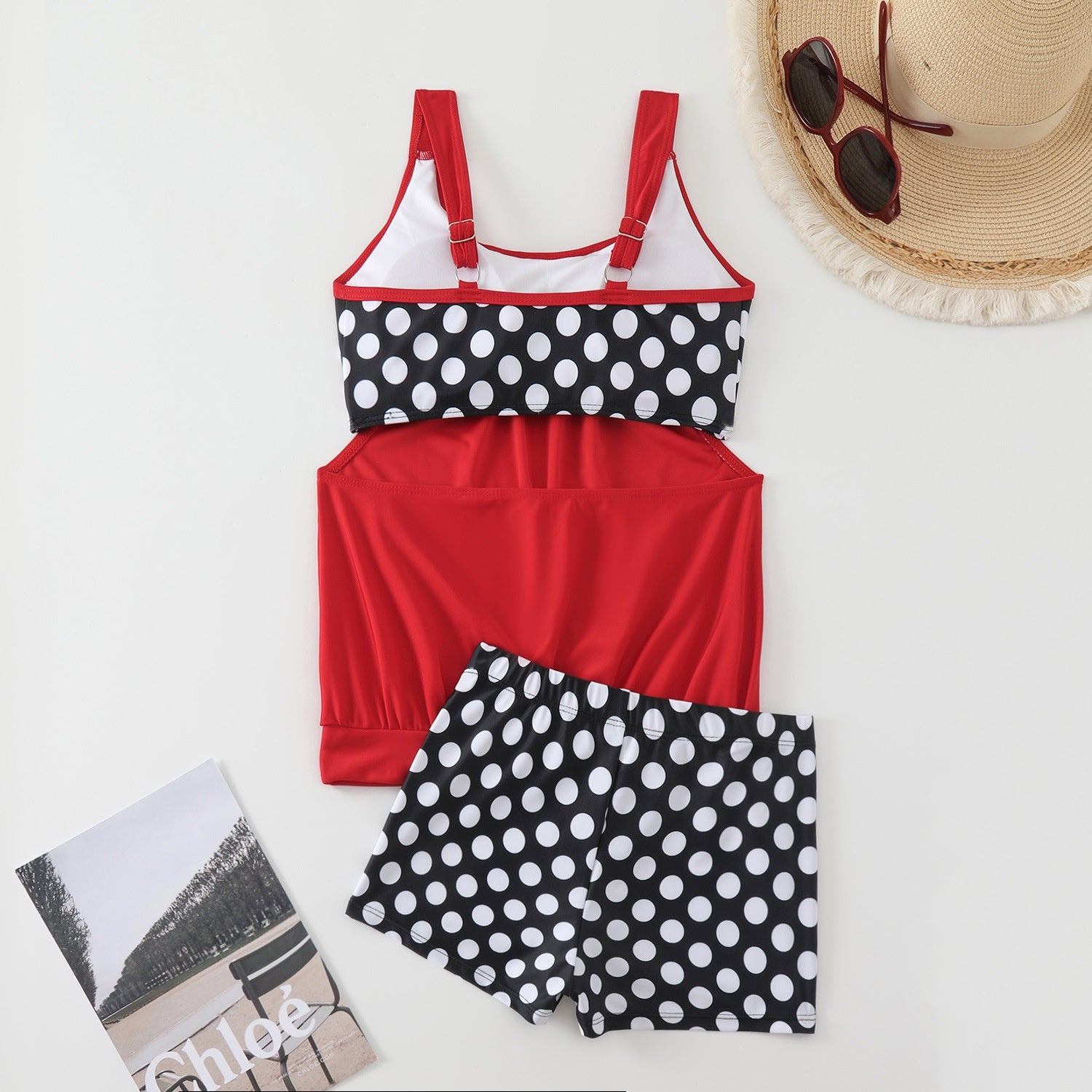 👙 Damski dwuczęściowy kostium kąpielowy w grochy