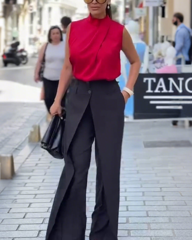 Rita | Asymmetrische Hose mit weitem Bein