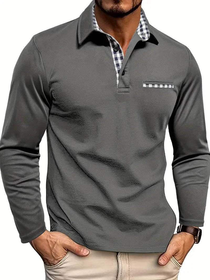 Carl™ | Elegantes Langarm-Poloshirt im modernen Schnitt