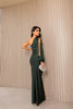 Avalon | Satin Maxikleid mit Schlitz